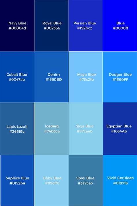 navy blue color chart.